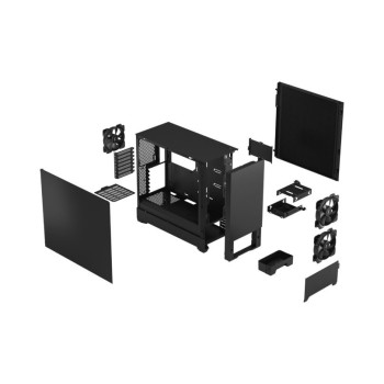 Fractal Design | Pop Silent | Sānu logs | Melns | ATX, mATX, Mini ITX | ATX