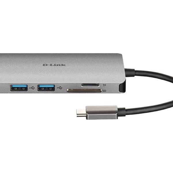 D-Link | 8-in-1 USB-C centrmezgls ar HDMI/Ethernet/karšu lasītāju/Power Delivery | DUB-M810 | USB koncentrators | USB Type-C