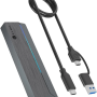 Raidsonic Icy Box M.2 SATA/NVMe SSD Enclosure with USB 3.2 Gen 2 Type-C and RGB light | IB-1826MCL-CU31