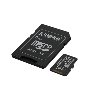 Kingston Canvas Select Plus | 128 GB | microSD | Flasha atmiņa Class 10, UHS-I, U1/U3, video klase V10/V30, A1