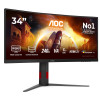 AOC | CU34G4Z | 34 " | Fast VA | WQHD | 21:9 | 240 Hz | 1 ms | 3440 x 1440 pixels | 450 cd/m² | HDMI ports quantity 2 | Black