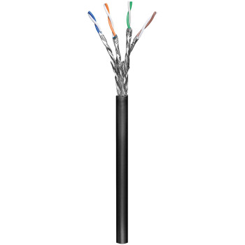 Goobay | CAT 6 āra tīkla kabelis, S/FTP (PiMF), 100 m | 57195 | U/UTP | Melns