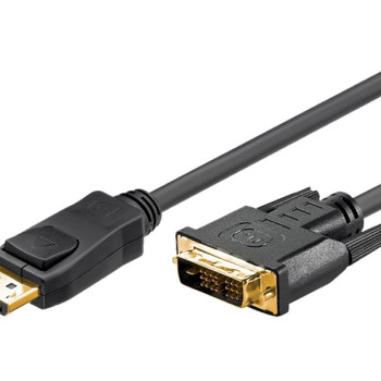 Goobay 51961 DisplayPort/DVI-D adaptera kabelis 1.2, zelta pārklājums, 2 m | Goobay | DP to DVI-D