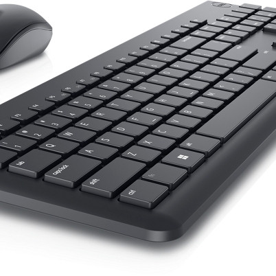 Dell | Keyboard and Mouse | KM3322W | Tastatūras un peles komplekts | Bezvadu | Akumulatori iekļauti | Bezvadu savienojums | US | Melns