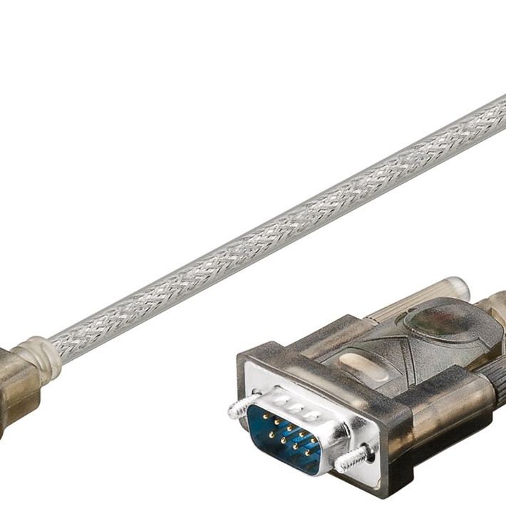 Goobay | USB serial RS 232 converter, Transparent | 68875 | USB 2.0 male (type A) | D-SUB/RS-232 male (9-pin)