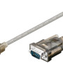 Goobay | USB serial RS 232 converter, Transparent | 68875 | USB 2.0 male (type A) | D-SUB/RS-232 male (9-pin)