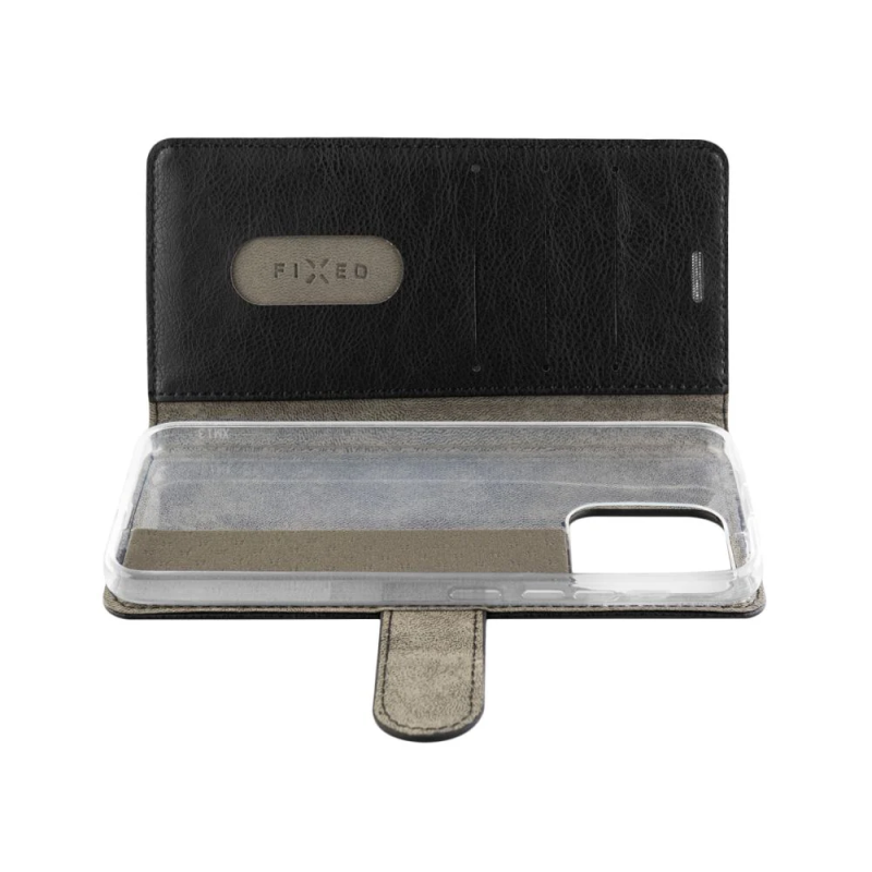 Fixed Opus | Grāmatas tipa maciņš | Xiaomi | 14T | Āda | Melns