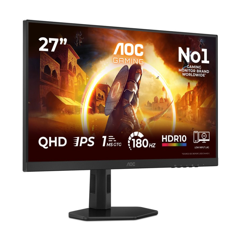 AOC | Q27G4XF | 27 " | IPS | 16:9 | 180 Hz | 1 ms | 2560 x 1440 pixels | 300 cd/m² | HDMI ports quantity 1 | Black