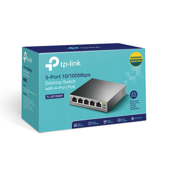 TP-LINK | Switch | TL-SF1005P | Nevadīts | Galda | 10/100 Mbps (RJ-45) portu skaits 5 | Power over Ethernet (PoE) portu skaits 4 | Barošanas avota tips Ārējs | 36 mēnesis(ju)