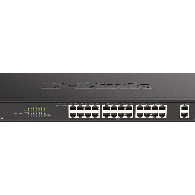 D-Link | DGS-1100 Series Gigabit Smart pārvaldāmais slēdzis | DGS-1100-26MPV2 | Pārvaldāms L2 | Galda/stiprināms 19