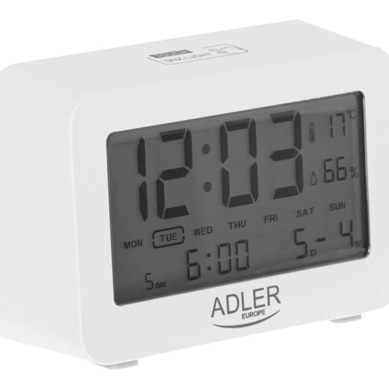 Adler | Alarm Clock | AD 1196w | Alarm function | White