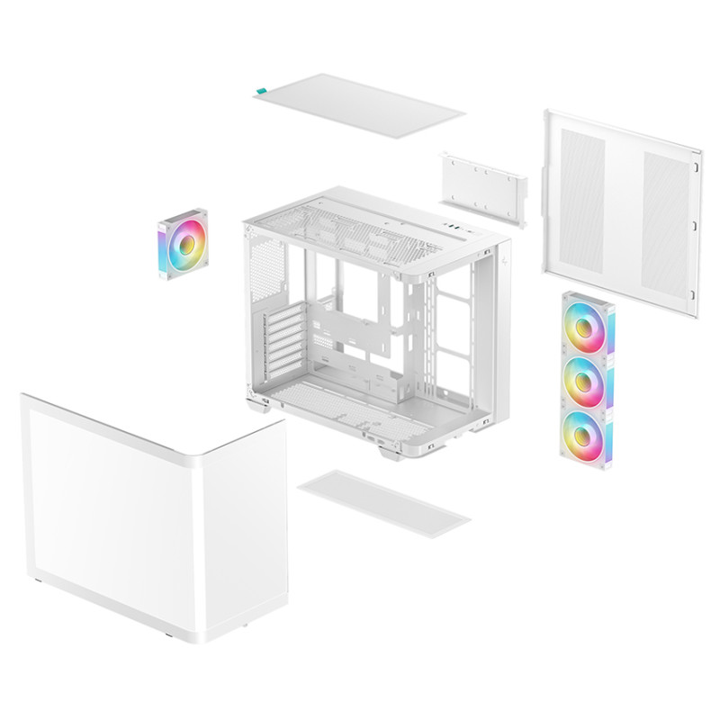 Deepcool Case | CG530U 4F WH | Balts | Midi tornis