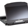 Aten | 1U ļoti šaura dziļuma divu sliedžu platekrāna LCD konsole (USB/HDMI/DVI/VGA)