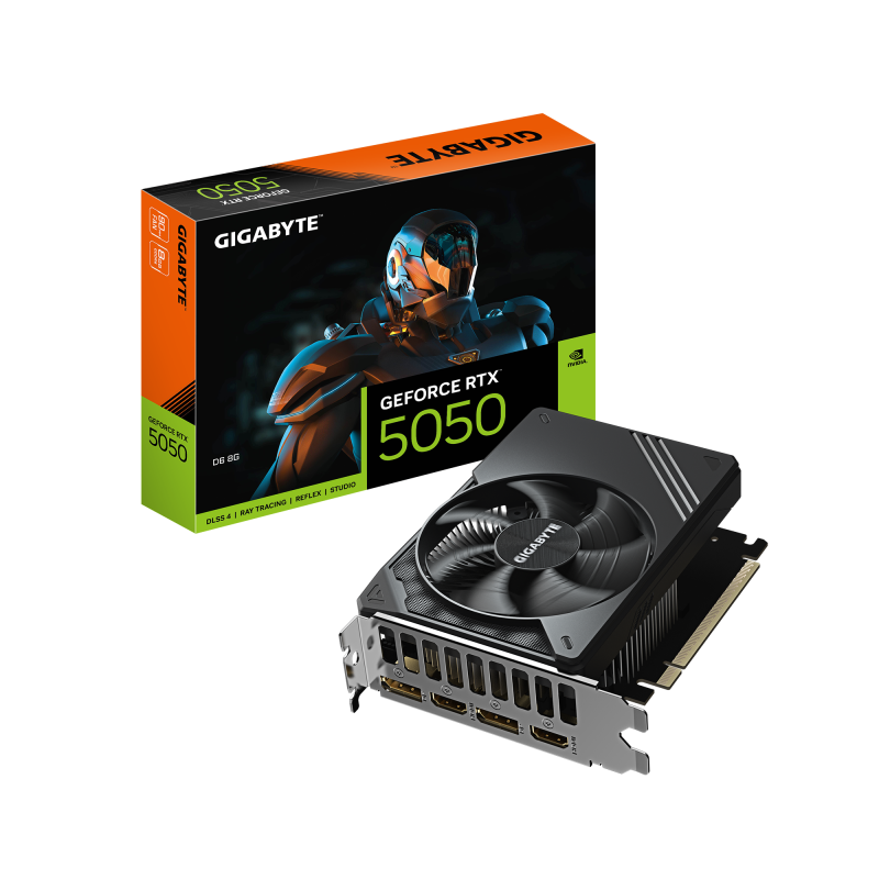 Gigabyte GeForce RTX 5050 D6 8G | NVIDIA | 8 GB | GeForce RTX 5050 | GDDR6 | HDMI portu skaits 2 | PCI-E 5.0