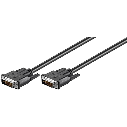 Goobay | DVI‑D FullHD kabelis Dual Link, niķelēts | DVI‑D spraudnis Dual‑Link (24+1 pin) | DVI‑D spraudnis Dual‑Link (24+1 pin) | DVI uz DVI | 1.8 m