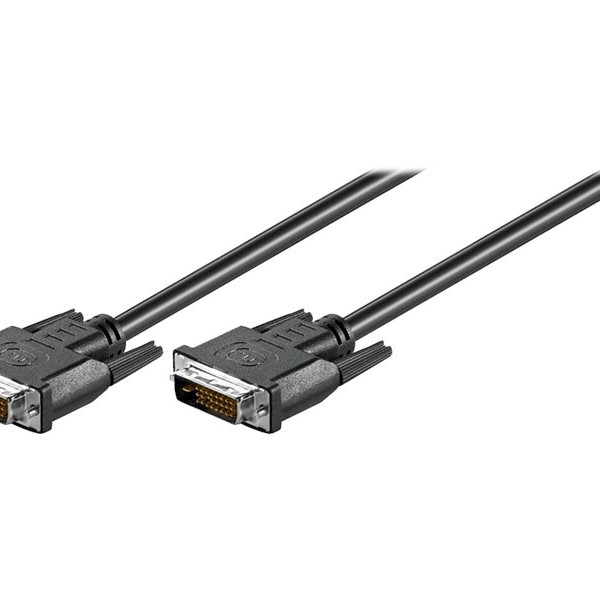 Goobay | DVI‑D FullHD kabelis Dual Link, niķelēts | DVI‑D spraudnis Dual‑Link (24+1 pin) | DVI‑D spraudnis Dual‑Link (24+1 pin) | DVI uz DVI | 1.8 m