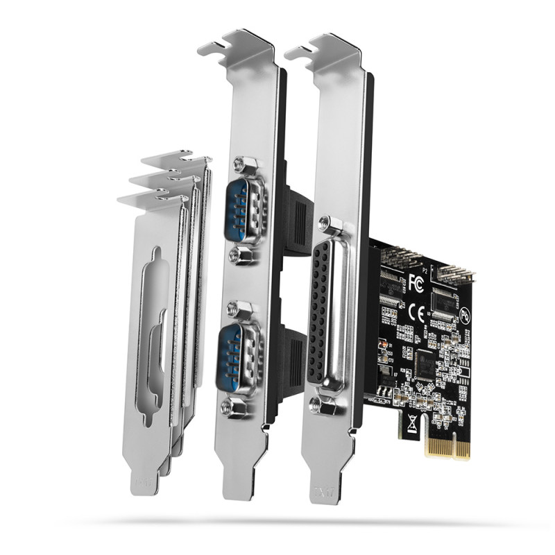 AXAGON PCI-Express karte ar vienu paralēlo un divām sērijveida ostām 250 kb/s | PCEA-PSN