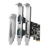 AXAGON PCI-Express karte ar vienu paralēlo un divām sērijveida ostām 250 kb/s | PCEA-PSN