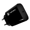 Natec Ribera USB lādētājs 1x USB-C 20W, melns