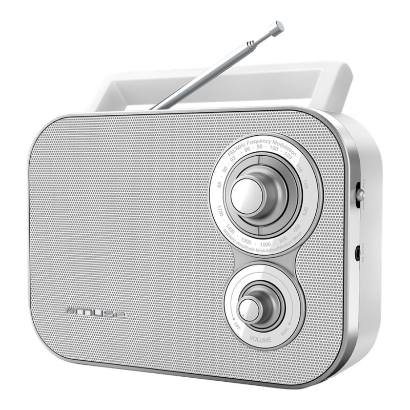 Muse | Portatīvais radio | M-051RW | AUX ieeja | Balta
