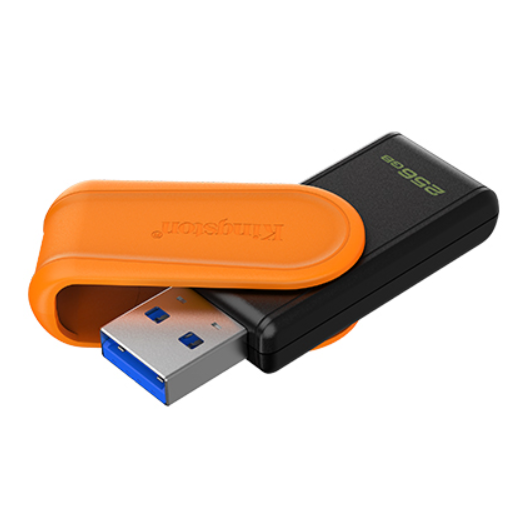 Kingston USB zibatmiņa | DataTraveler Exodia S | 256 GB | USB 3.2 Gen 1 | Melna/Oranža