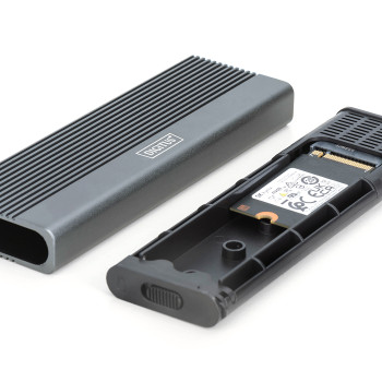Digitus USB M.2 cietā diska korpuss, SSD, ārējais, NVMe + SATA, 10 Gbps (NVMe) 6 Gbps (SATA), USB 3.1 Gen2 | DA-71156