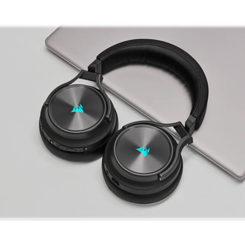 Corsair | High-Fidelity Gaming Headset | VIRTUOSO RGB WIRELESS XT | Bezvadu/Vadīts | Austiņas pāri virs ausīm | Melna | Bezvadu