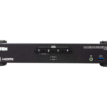 Aten | 4 portu USB 3.0 4K HDMI KVMP slēdzis ar audio maisītāja režīmu | CS1824