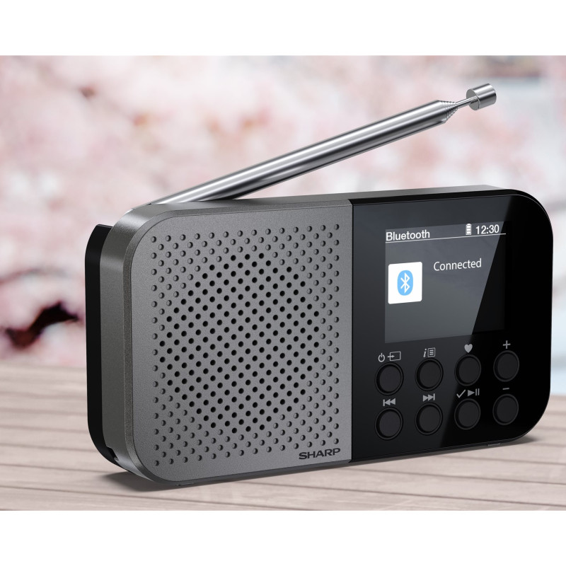 Sharp OSAKA kabatas/rokas pārnēsājams digitālais radios | DR-P520(GY) | Bluetooth