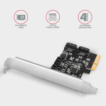 AXAGON PCIe kontrolieris 4x SATA 6G | PCES-SA4X4