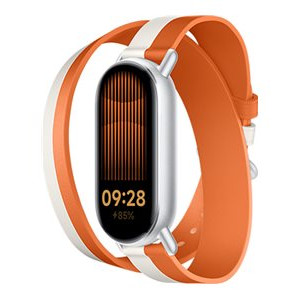 Xiaomi divu toņu ādas siksniņa | 140–180 mm | balta un oranža | teļa āda, PU (iekšpuse)