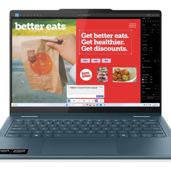 Lenovo Yoga 7 2-in-1 14AKP10 14 WUXGA Touch AMD AI R7 350/16GB/512GB/AMD Radeon 860M Graphics/WIN11 Home/Nordic Backlit kbd/Tidal Teal | Lenovo Yoga (w/o 65W Power adapter) 7 2-in-1 14AKP10 | Tidal Teal | 14 " | OLED | Touchscreen | WUXGA | 1920 x 1200 pixels | 60 Hz | Glossy | AMD Ryzen AI 7 | 350 | 16 GB | LPDDR5 | Solid-state drive capacity 512 GB | AMD Radeon Graphics | Windows Home 11 | 802.11be | Bluetooth version 5.4 | Keyboard language Nordic | Keyboard backlit