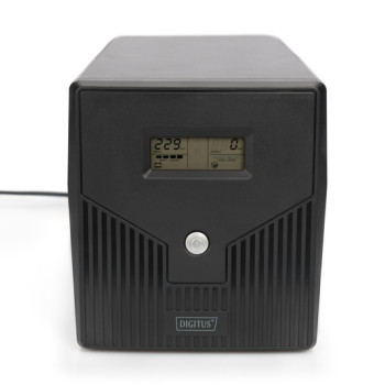 Digitus | Line-Interactive UPS | Line-Interactive UPS DN-170074, 1000VA, 600W, 2x 12V/7Ah akumulators, 4x CEE 7/7 ligzda, 2x RJ45, 1x USB 2.0 type B, 1x RS232, LCD, simulēta sinusa vilne, 338x150x162mm, 7.8kg | 1000 VA | 600 W