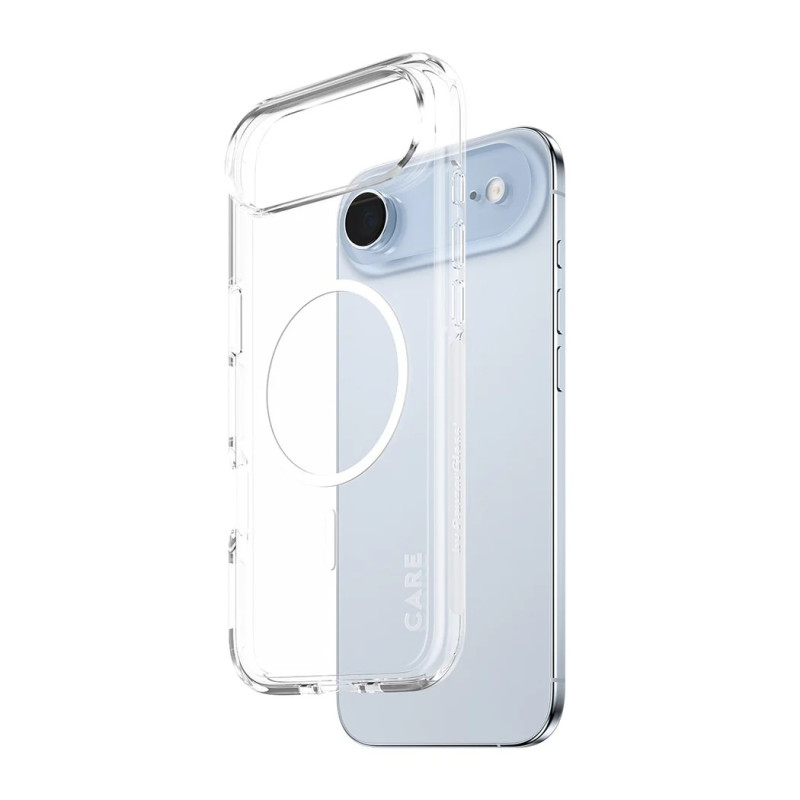 PanzerGlass Aizmugures vāks | Apple | iPhone Air | Pārstrādāta plastmasa | Caurspīdīgs | Urban Explorer ar baltu MagSafe