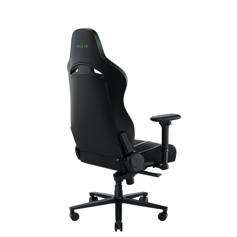 Razer Ergonomiskais spēļu krēsls Enki EPU sintētiskā āda; Tērauds; Alumīnijs | Melna/Zaļa