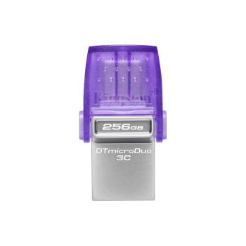 Kingston | DataTraveler | DT Micro Duo 3C | 256 GB | USB Type‑C un Type‑A | Violets