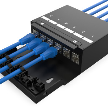 Digitus konsolidācijas punkta kārba, 6-portu Keystone moduļi ar inteliģentu kabeļu pārvaldnieku | DN-93708-6