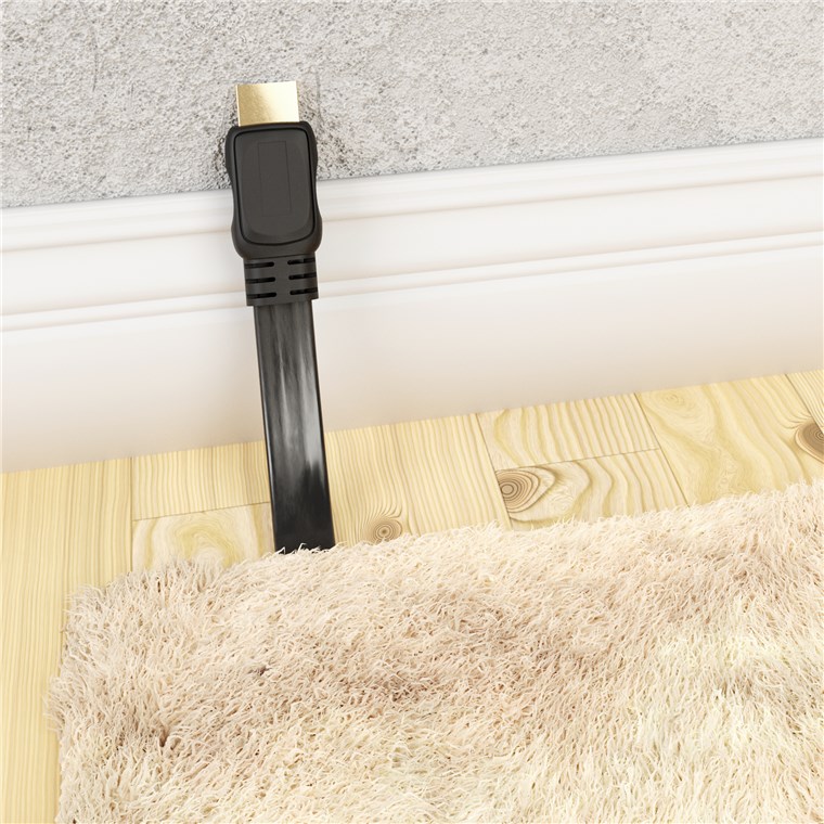 Goobay | High Speed HDMI plakans kabelis ar Ethernet | 61279 | HDMI spraudnis (tips A) | HDMI (tips A) | HDMI uz HDMI | 2 m