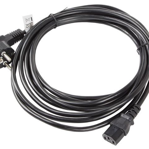 Lanberg | CEE 7/7 uz IEC 320 C13 barošanas vads | CA-C13C-11CC-0050-BK