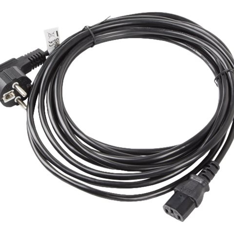 Lanberg | CEE 7/7 uz IEC 320 C13 barošanas vads | CA-C13C-11CC-0050-BK