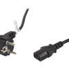 Lanberg | CEE 7/7 uz IEC 320 C13 barošanas vads | CA-C13C-11CC-0050-BK