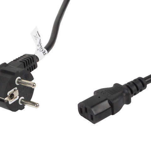 Lanberg | CEE 7/7 uz IEC 320 C13 barošanas vads | CA-C13C-11CC-0050-BK