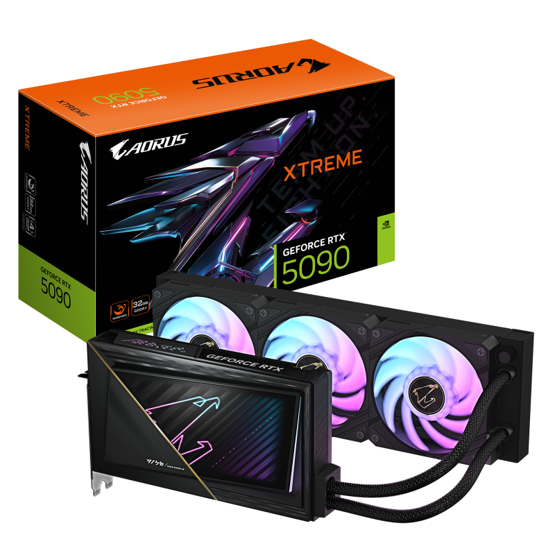 Gigabyte AORUS GeForce RTX 5090 XTREME WATERFORCE 32G | NVIDIA | 32 GB | GeForce RTX 5090 | GDDR7 | HDMI porti 1 | PCI-E 5.0