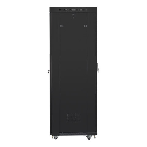 Lanberg | Rack cabinet 19" free-standing 42U/800x800 (flat pack) with glass door, LCD | FF01-8842-12BL | Black