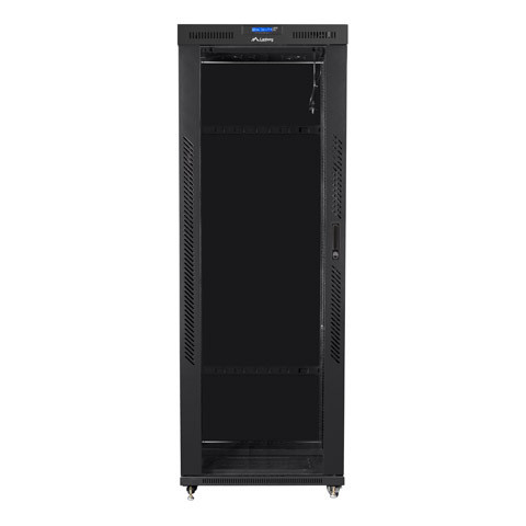 Lanberg | Rack cabinet 19" free-standing 42U/800x800 (flat pack) with glass door, LCD | FF01-8842-12BL | Black
