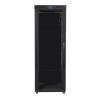 Lanberg | Rack cabinet 19" free-standing 42U/800x800 (flat pack) with glass door, LCD | FF01-8842-12BL | Black