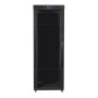 Lanberg | Rack cabinet 19" free-standing 42U/800x800 (flat pack) with glass door, LCD | FF01-8842-12BL | Black
