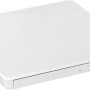 H.L Data Storage | Ultra Slim Portable DVD-Writer | GP60NW60 | Interfeiss USB 2.0 | DVD±R/RW | CD lasīšanas ātrums 24x | CD ierakstīšanas ātrums 24x | Balta | Dators/Portatīvais