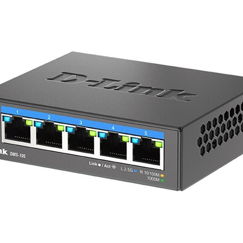 D-Link DMS-105/E | 5-portu 2.5G Multi-Gigabit galda slēdzis | Desktop | Nevadīts