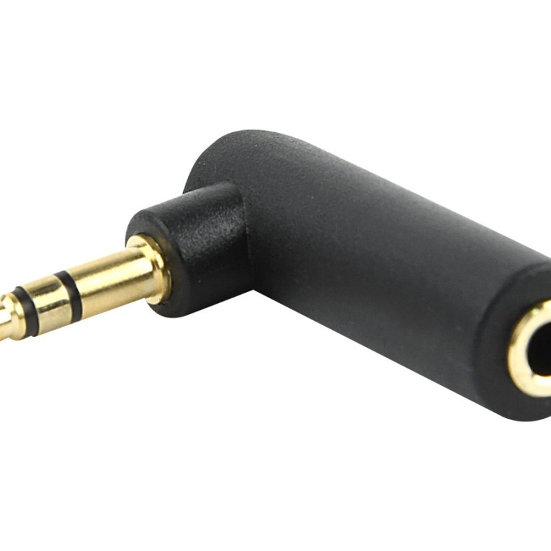 Cablexpert | 3,5 mm stereo audio taisnā leņķa adapteris | A-3.5M-3.5FL
